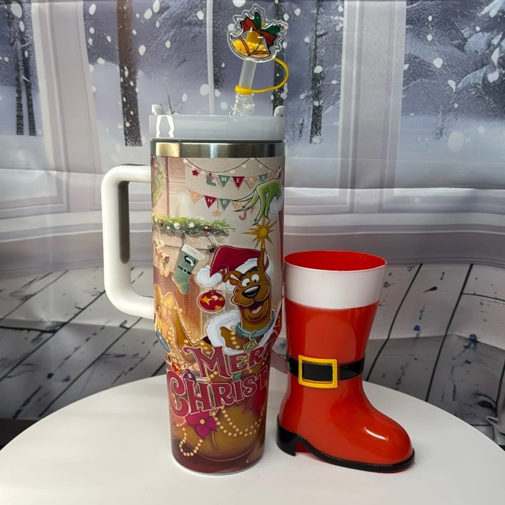 40oz Scooby doo‎ and the grinch tumbler. NWOT